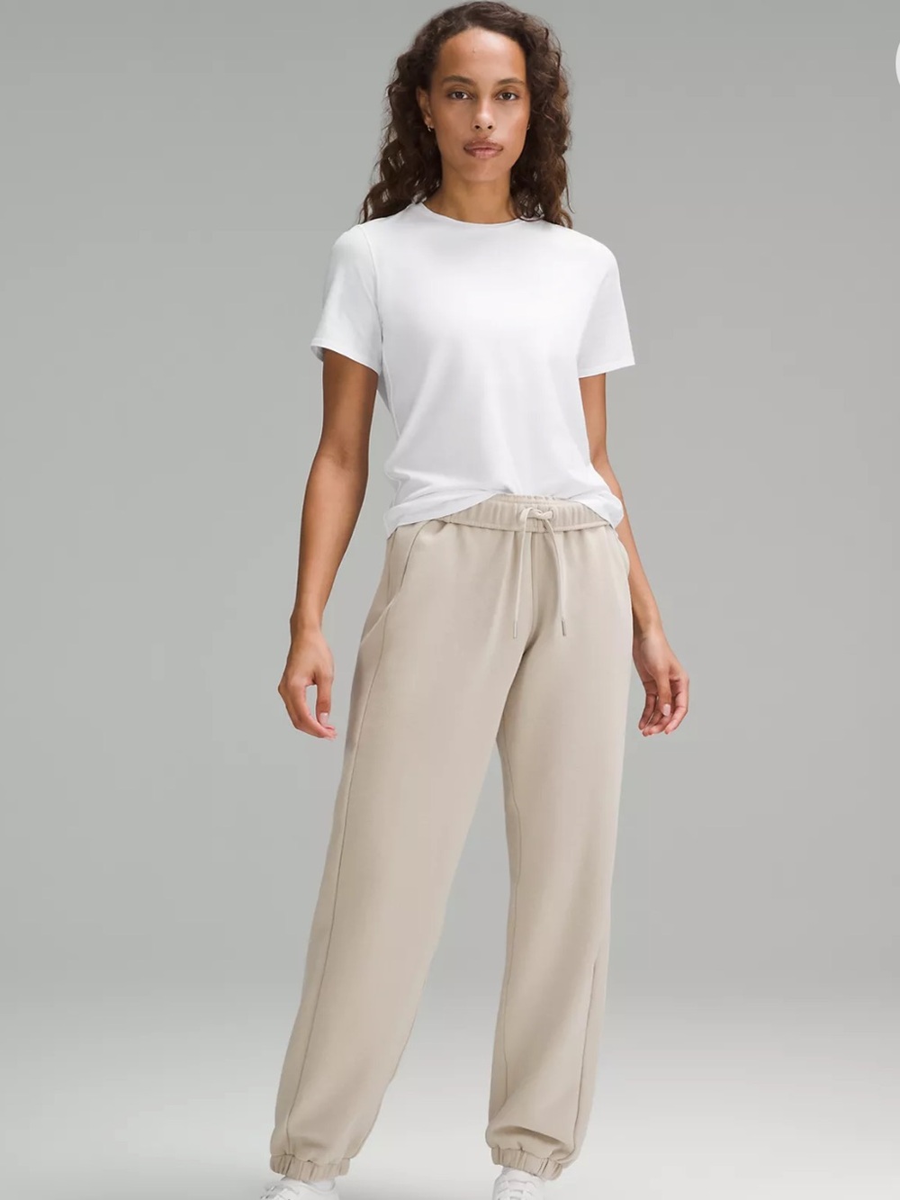Lululemon Organic Cotton  Crewneck T-Shirt in White